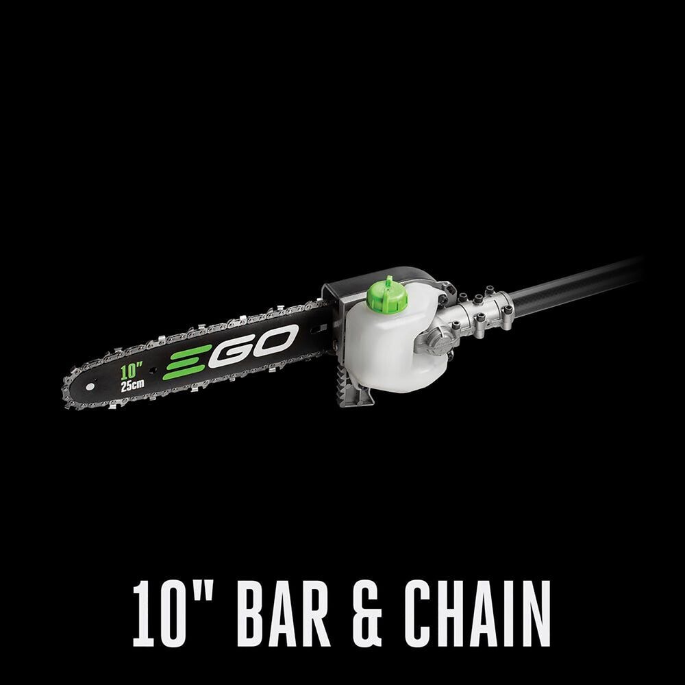 EGO Power+ 17" Line IQ Multi-Head String Trimmer with Powerload, 5.0Ah Battery, 320W Charger and Carbon Fiber 10" Pole Saw Attachment in Gray and Black, , large