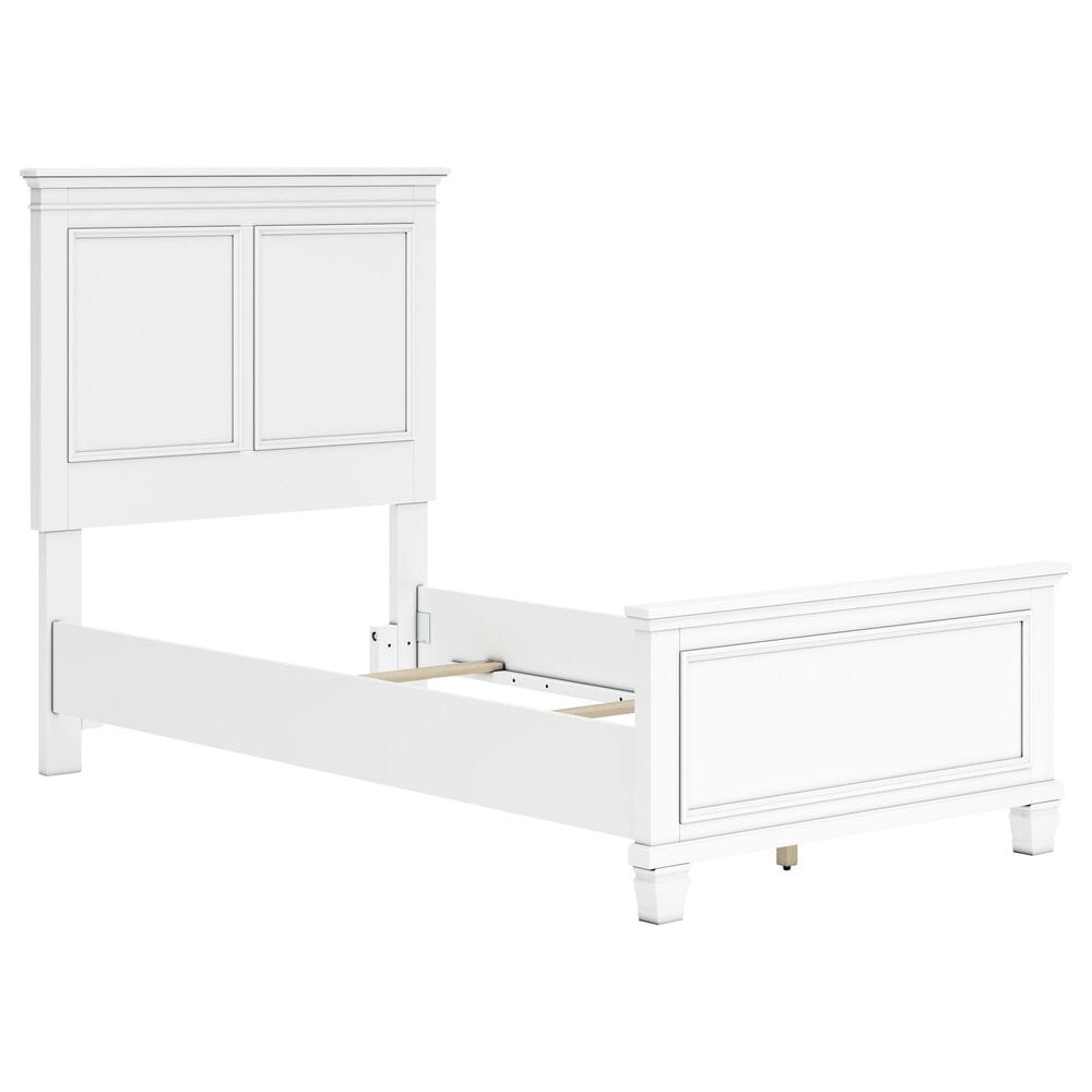 Ashley Fortman Twin Panel Bed in White, , large