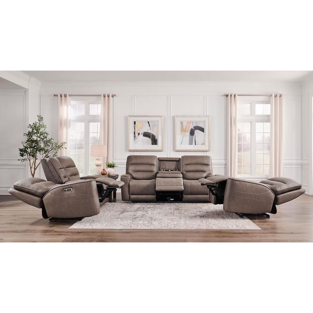 Simeon Collection Lawson Power Recliner in Sydney Brunette, , large