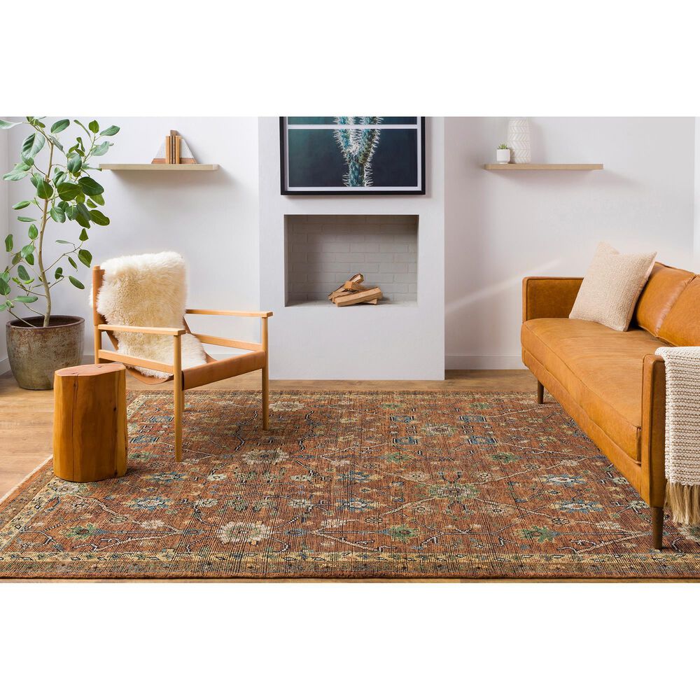 Surya Reign 9&#39; x 12&#39; Dark Brown, Black, Beige, Dusty Pink, Blue and Medium Green Area Rug, , large