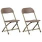 Flash Furniture Timmy Kids Folding Chair in Gold and Brown (Set of 2), , large