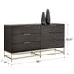 37B Artezia Rebel 6-Drawer Dresser in Brushed Gold and Charcoal Grey, , large