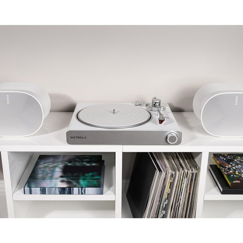 Victrola Stream Pearl Wi-Fi Bluetooth Turntable in White and Silver, , large