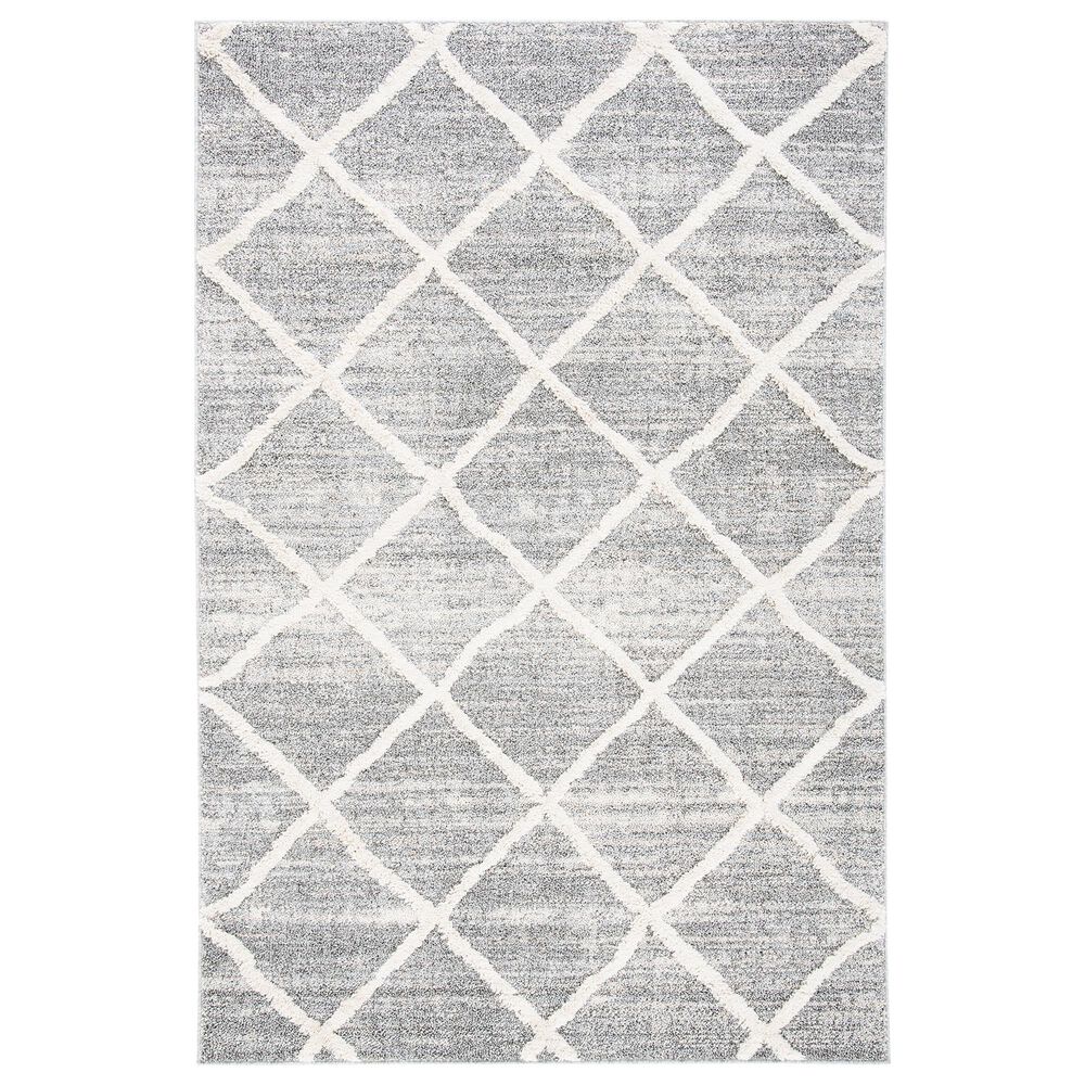 Safavieh Martha Stewart Lucia Shag  2"6" x 3"9" White and Light Grey Area Rug, , large