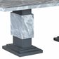 Global Furniture USA Double Pedestal Rectangular Dining Table in Grey  - Table Only, , large