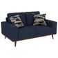 Golden Wave Furniture Heath Stationary Sofa and Loveseat Set in Navy, , large