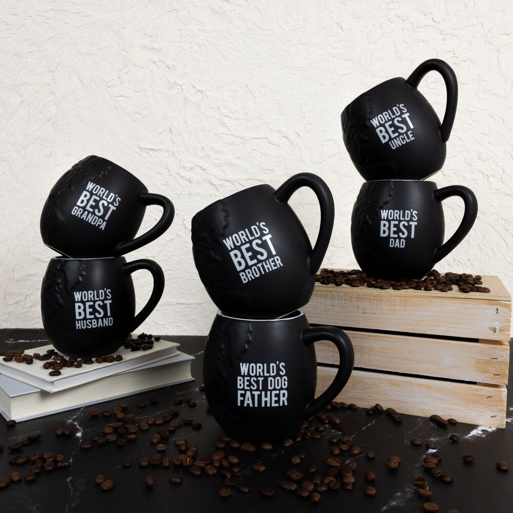 Pavilion World&#39;s Best Dog Father 20 Oz Embossed Mug in Black and White, , large