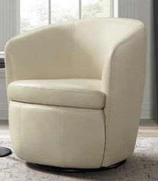 Mayberry Hill Vito Swivel Chair in Cream, , large