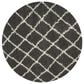 Safavieh Dallas Shag SGD258A-6R 6" x 6"  Dark Grey/Ivory Round Rug, , large