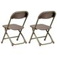 Flash Furniture Timmy Kids Folding Chair in Gold and Brown (Set of 2), , large