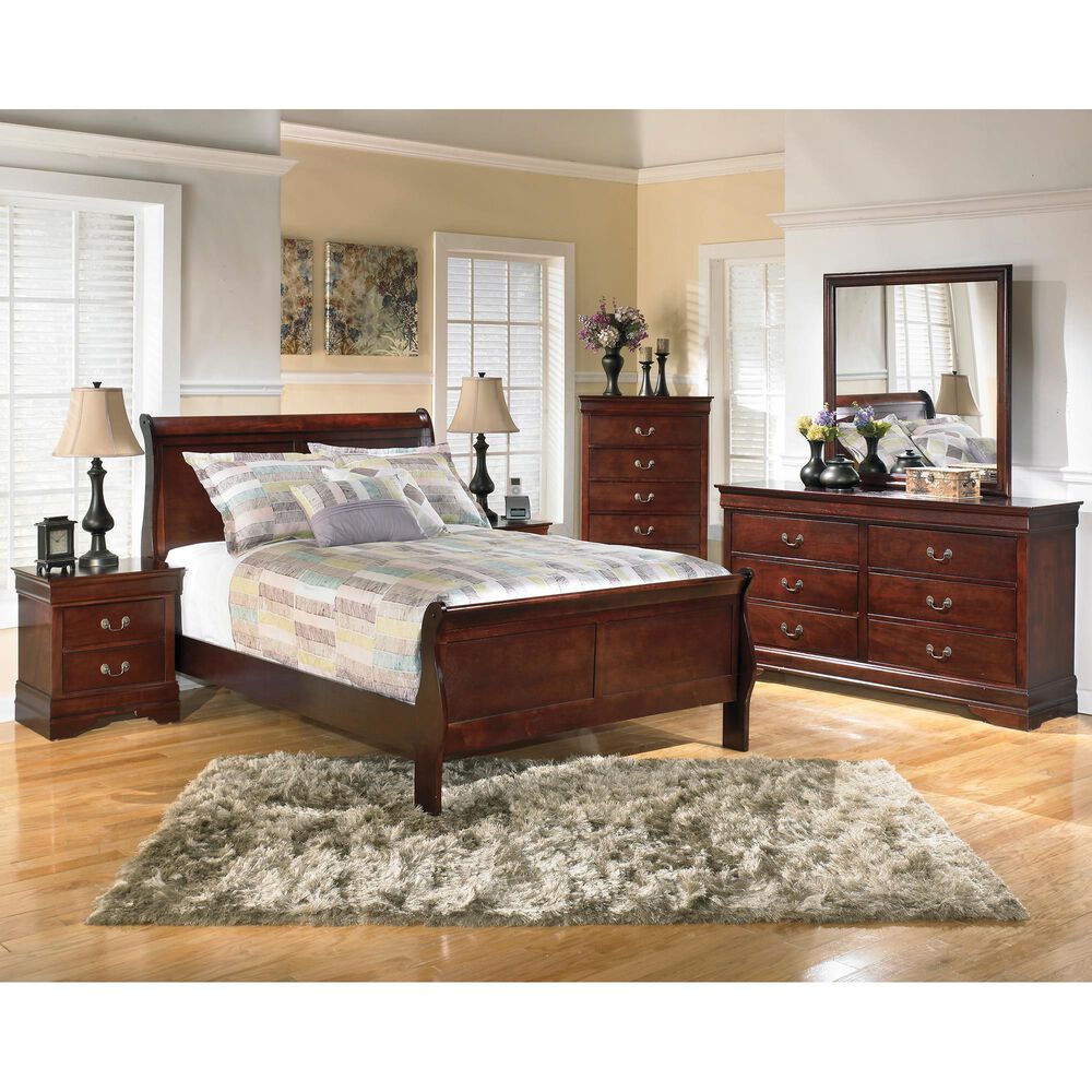 Ashley Alisdair Full Sleigh Bed in Reddish Brown, , large