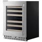 KitchenAid 24" Undercounter Wine Cellar with Full-Extension Wood-Front Racks and Left Hinge in PrintShield Stainless Steel, , large