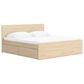 Ashley Onita Queen Panel Platform Bed with 2 Side Storage in Natural, , large