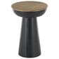 Maple and Jade Pedestal End Table in Black and Brown, , large