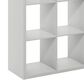 HOMLUX 8-Cube Reversible Open Back Bookshelf in Light Grey, , large