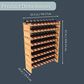HOMLUX 72-Bottle Bamboo Stackable Modular Wine Rack in Natural, , large