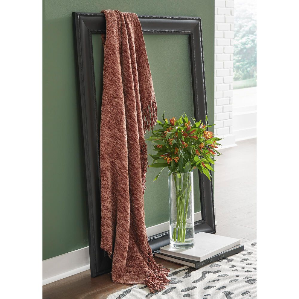 Ashley Tamish 51&quot; x 70&quot; Throw in Rust, , large