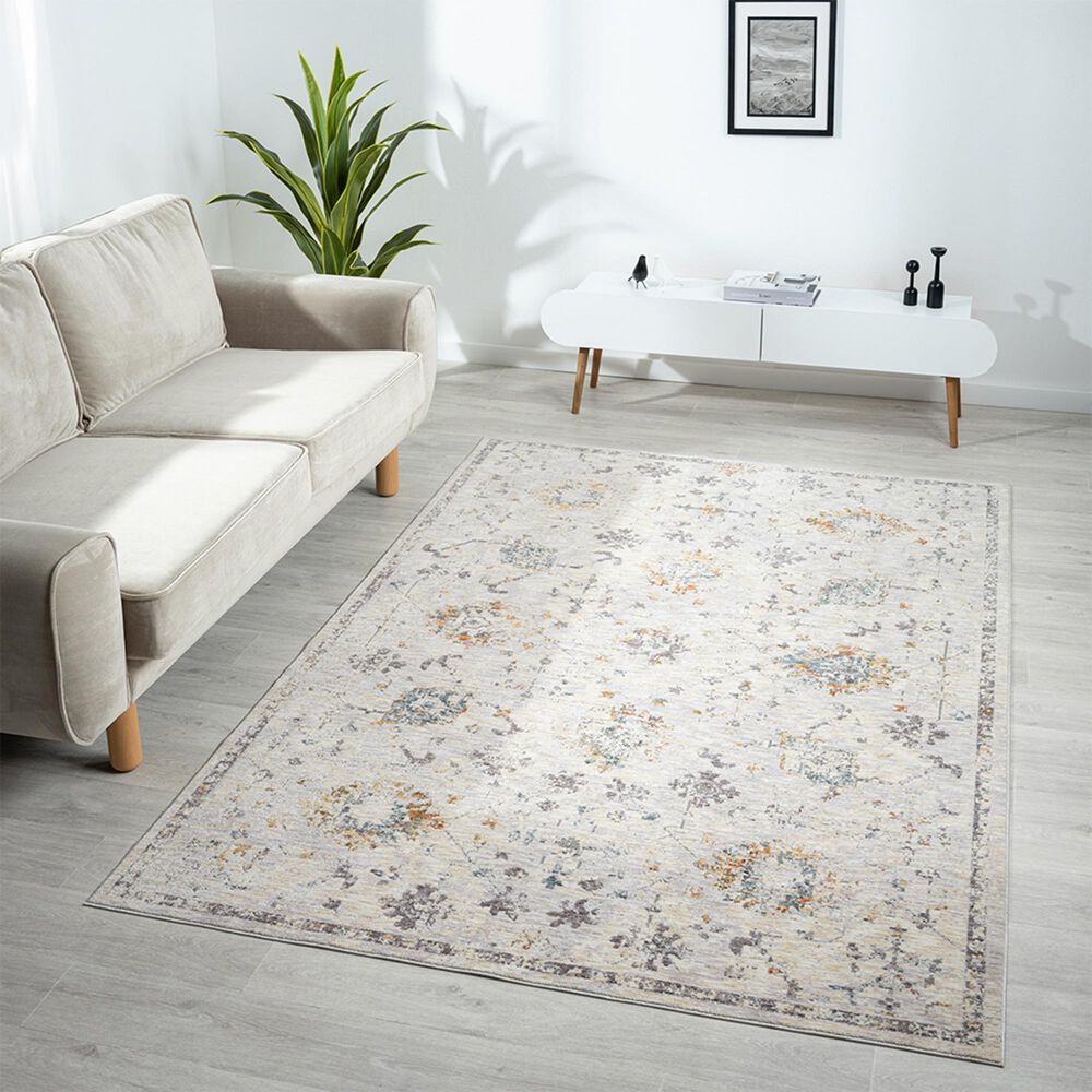 L&amp;R Resources Allure 82470GML Gray and Blue 5&#39; x 8&#39; Area Rug, , large
