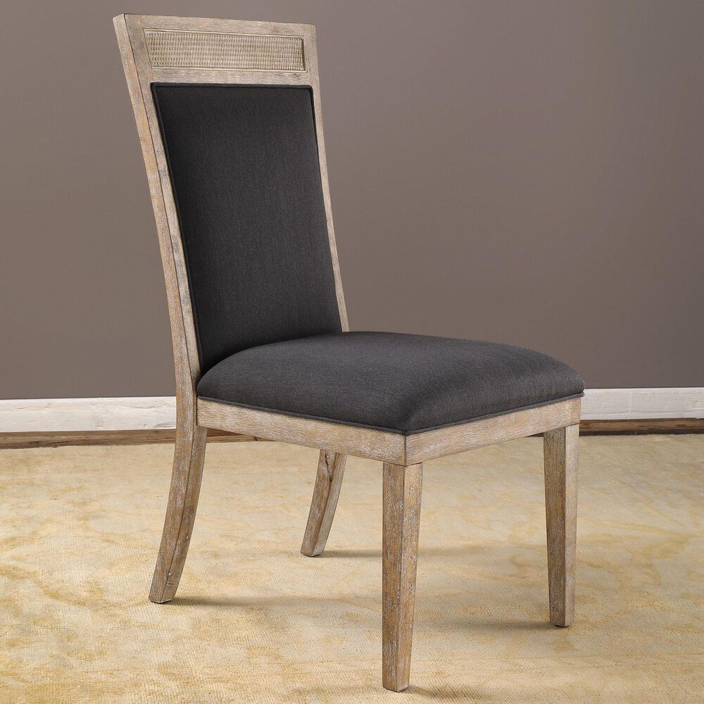 Uttermost Encore Armless Chair in Light Brown and Black, , large