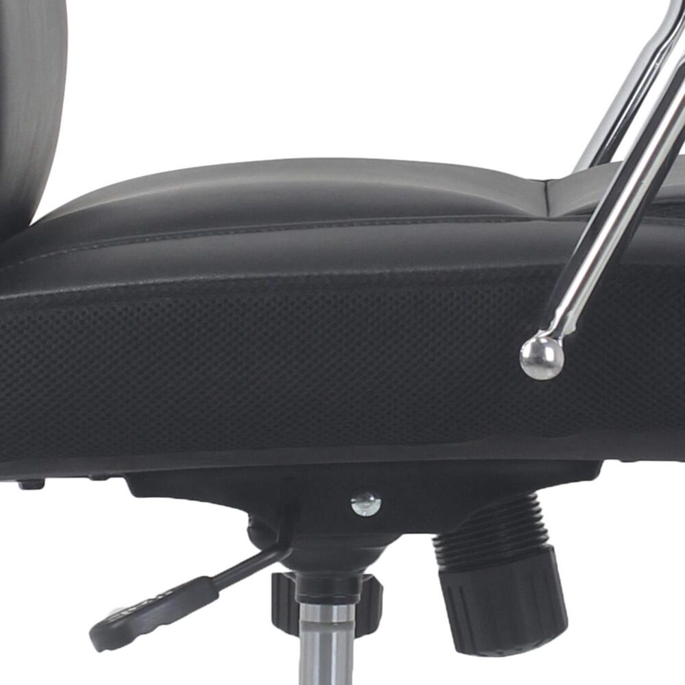 Global Seating High-Back Executive Chair with Chrome Base in Onyx Black, , large