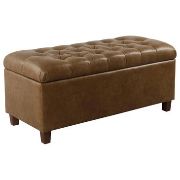 Kinfine HomePop Ainsley Storage Bench in Brown, , large