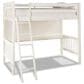 Richlands Furniture Pulse Twin Wood Loft Bed with Desk in White, , large