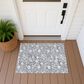 Dalyn Rug Company Soft Essentials Floral Gray 2"6" x 3"10" Indoor/Outdoor Area Rug, , large