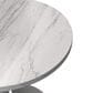 Leisuremod LeisureMod Verve Collection 27 Round Dining Table, Brushed Gold Base with Laminated White Marbleized Top, , large