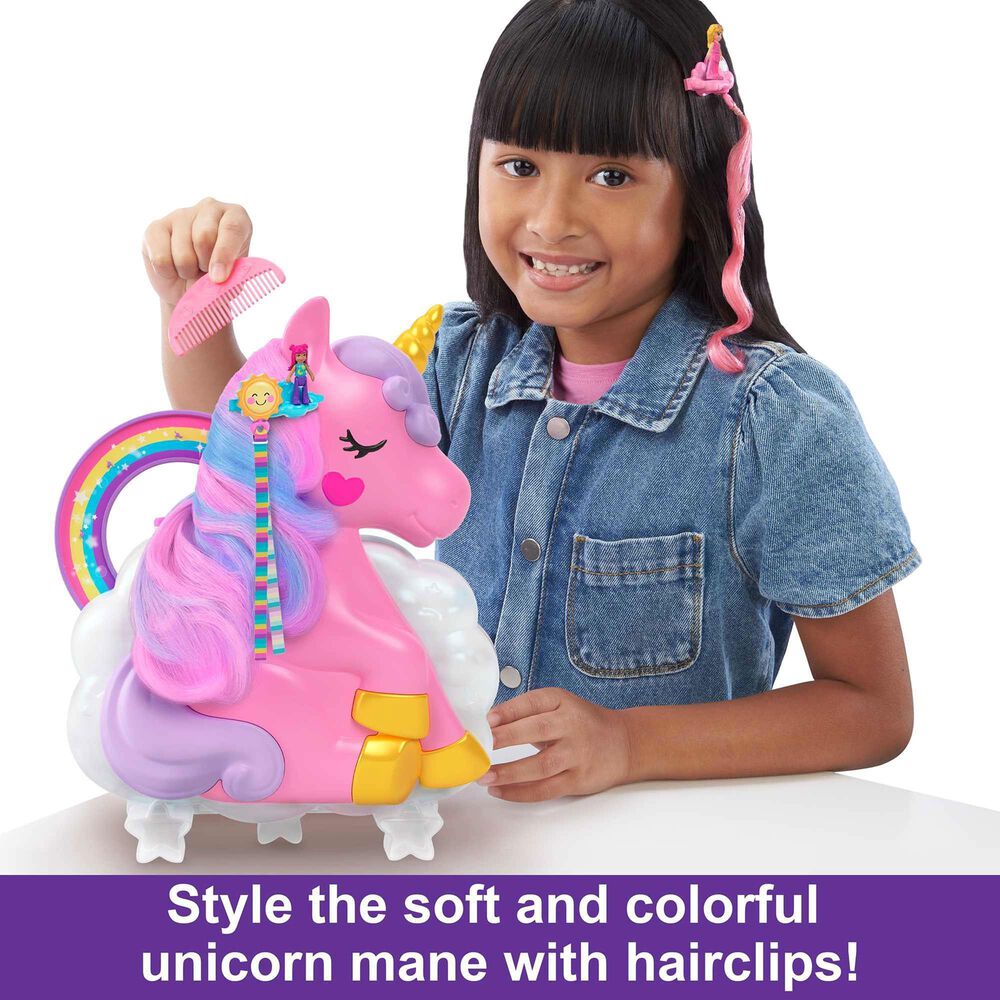Polly Pocket Rainbow Unicorn Salon Shop NFM