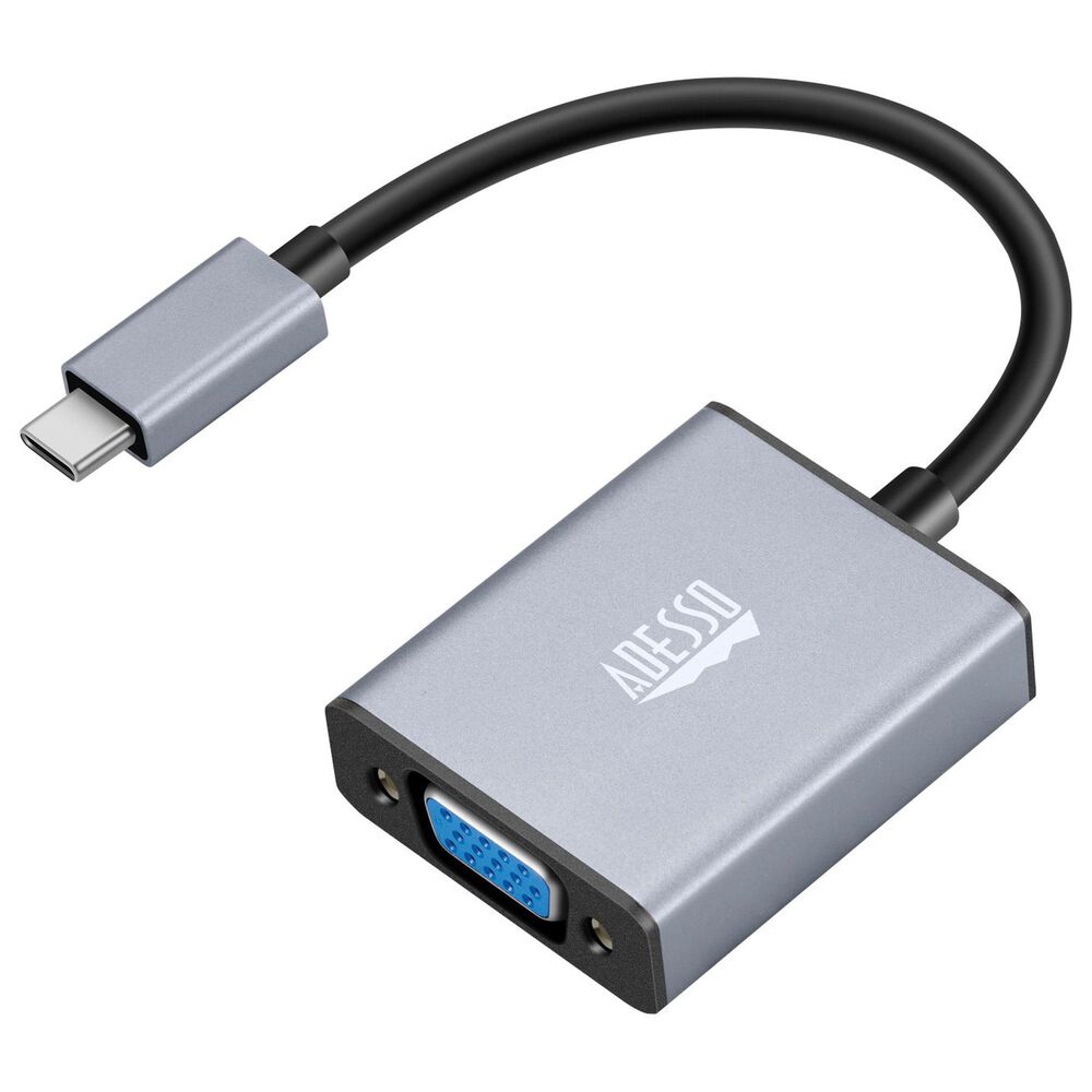 Adesso USB C to VGA Port Adapter in Silver, , large