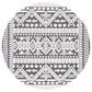 Safavieh Cabana CBN658A 6"7" Round Ivory and Grey Indoor/Outdoor Area Performance Rug, , large