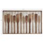 Creative Coop 47.25" x 28" Framed Wall Decor with Raised Paddles in Brown, , large