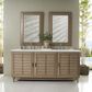 James Martin Vanities Portland 72" Double Bathroom Vanity in Whitewashed Walnut with 3 cm Eternal Jasmine Pearl Quartz Top and Rectangular Sinks, , large