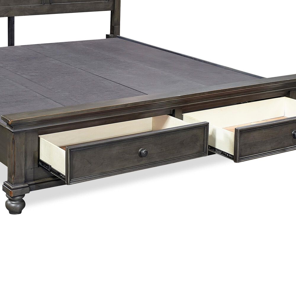 Riva Ridge Oxford Queen Storage Bed in Peppercorn, , large
