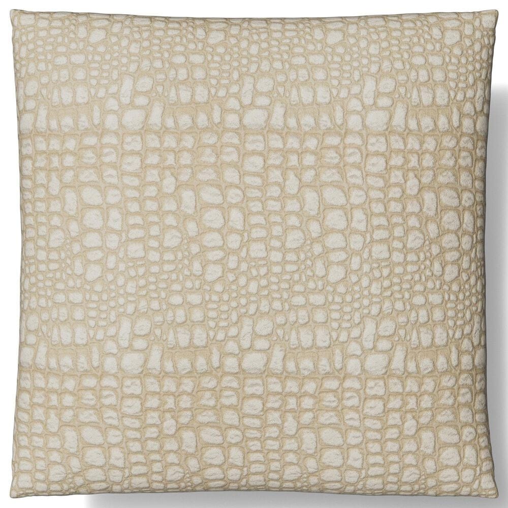 Ann Gish Croc 30" x 30" Square Throw Pillow in Quartz, , large