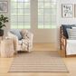 Nourison Positano POS03 Beige and Ivory 4" x 6" Indoor/Outdoor Area Rug, , large