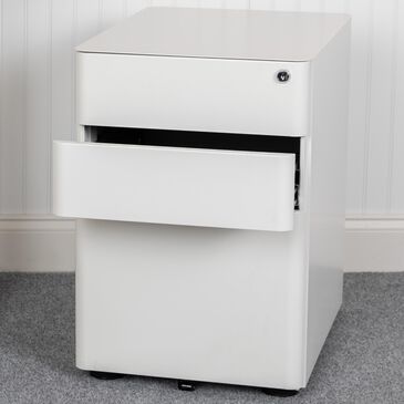 Flash Furniture 3-Drawer Mobile File in White, , large