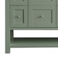 James Martin Vanities Breckenridge 72" Double Bathroom Vanity in Smokey Celadon with Single Hole 3 cm White Zeus Quartz Top and Rectangular Sinks, , large