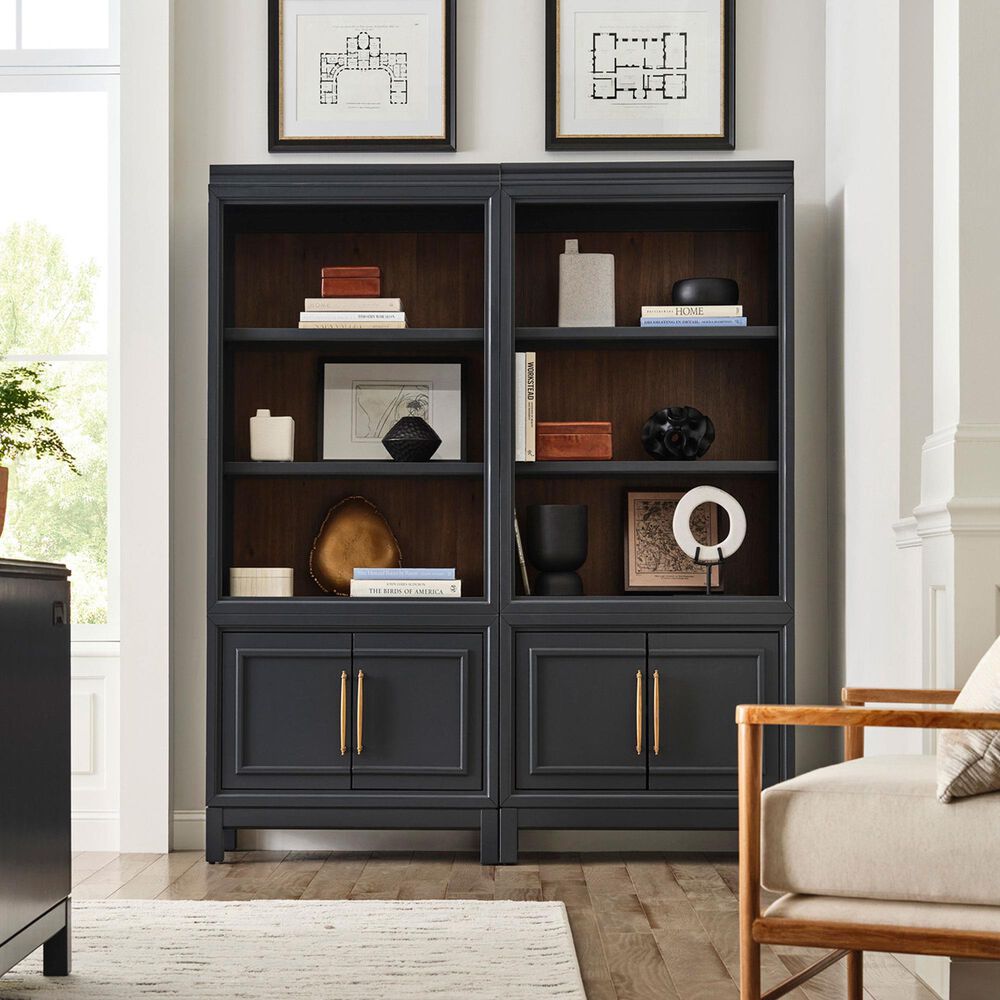 Riva Ridge Alexander 2-Door Bookcase in Midnight, , large