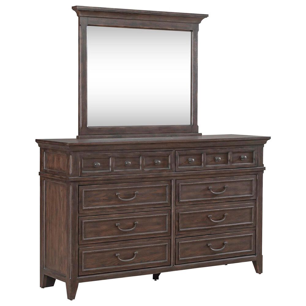 Belle Furnishings Paradise Valley 5-Piece King Bedroom Set in Saddle Brown, , large