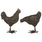 Maple and Jade Farmhouse Metal Chicken Sculpture in Bronze (Set of 2), , large