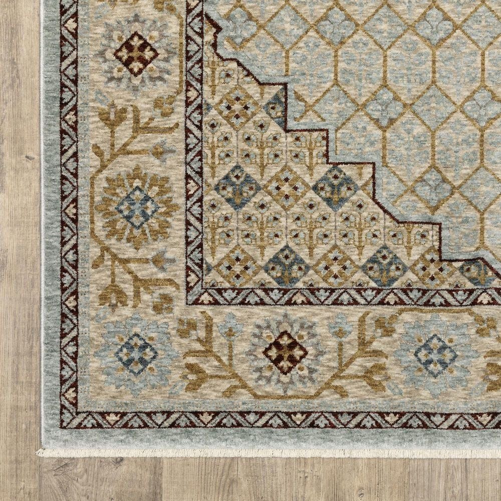Oriental Weavers Capella Blue and Gold 5&#39;3&quot; x 7&#39;6&quot; Area Rug, , large