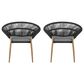 Hearth and Haven Cyril Outdoor Dining Chair in Gray (Set of 2), , large