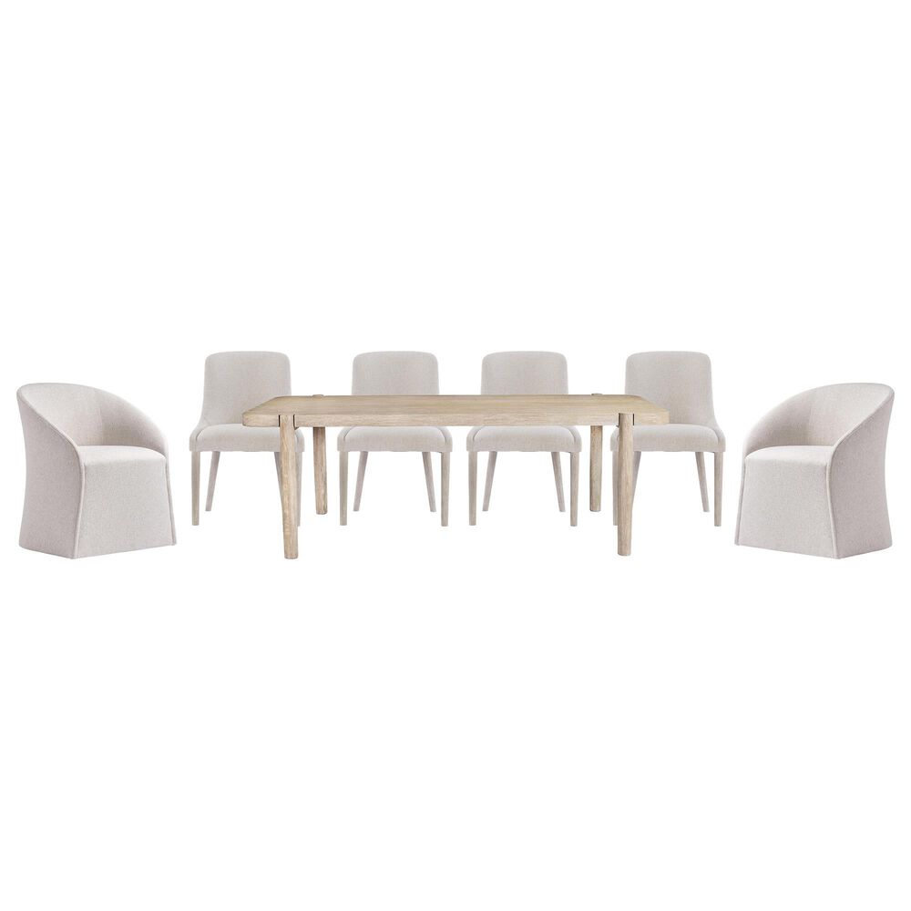 Bernhardt Antibes 7-Piece Rectangular Dining Set in Roz Oak, , large