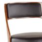 Lumisource Cecina Swivel Counter Stool with Brown Cushion in Walnut and Chrome (Set of 2), , large