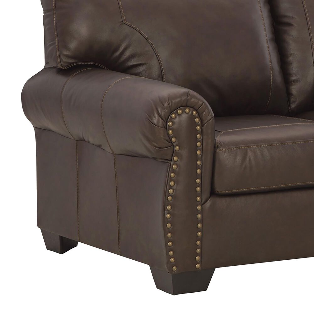 Ashley Colleton Stationary Loveseat in Dark Brown, , large