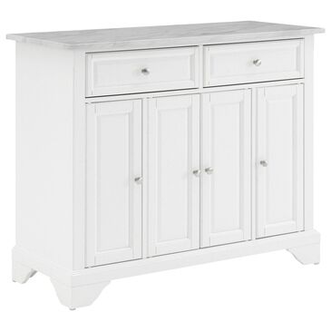 Crosley Furniture Avery Kitchen Island/Cart in Distressed White, , large