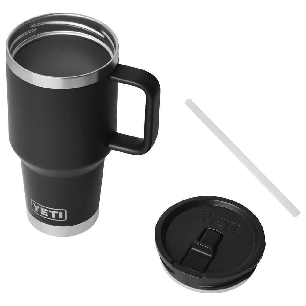 YETI Rambler 30 Oz Travel Mug with StrongHold Lid in Black, , large