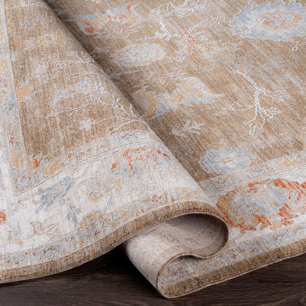 Surya Avant Garde 2&#39;7&quot; x 7&#39;3&quot; Orange, Blue and Beige Runner, , large