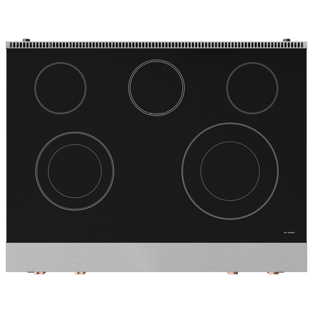 Thor Kitchen Gordon Ramsay 6 Cu. Ft. 36&quot; Professional Electric Range with Rose Gold Handle Kit in Stainless Steel, , large